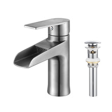 F6003-04 Luende Waterfall Modern Single-Handle Bathroom Faucet (Stain Nickel)