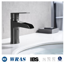 F6003-05 Luende Waterfall Modern Single-Handle Bathroom Faucet (Gun Black)