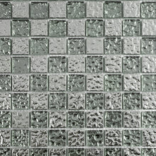 TGEMG-03 1x1 Square Silver Glass Mosaic Tile Sheet