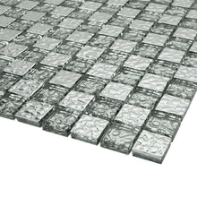 TGEMG-03 1x1 Square Silver Glass Mosaic Tile Sheet