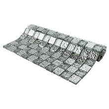 TGEMG-03 1x1 Square Silver Glass Mosaic Tile Sheet