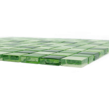 TGEMG-06 1x1 Square Green Glass Mosaic Tile Sheet