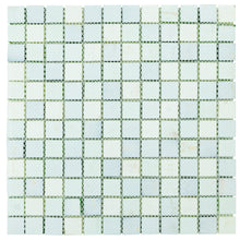 TGEMG-06 1x1 Square Green Glass Mosaic Tile Sheet