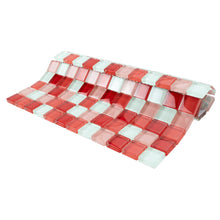 TGEMG-07 1x1 Square Red Glass Mosaic Tile Sheet