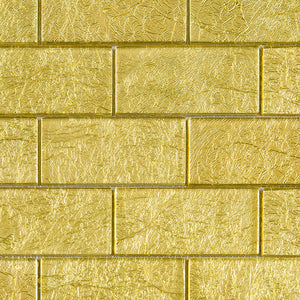 TGKG-01 Gold 2x4 glass mosaic tile sheet subway tile
