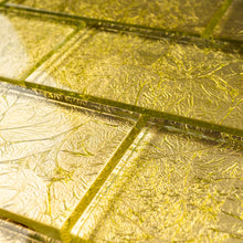 TGKG-01 Gold 2x4 glass mosaic tile sheet subway tile