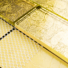 TGKG-01 Gold 2x4 glass mosaic tile sheet subway tile