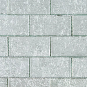 TGKG-03 Silver 2x4 glass mosaic tile sheet subway tile