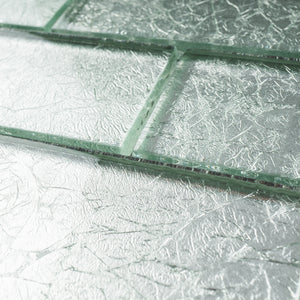 TGKG-03 Silver 2x4 glass mosaic tile sheet subway tile