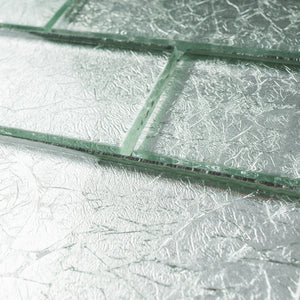 TGKG-03 Silver 2x4 glass mosaic tile sheet subway tile