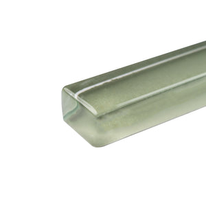 THCG-11 Light Green glass pencil liner trim wall tile 1"x12", 1/2"x12"