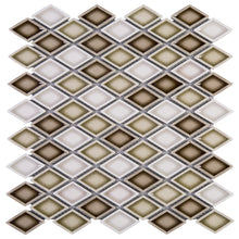 THMAG-12 Brown Diamond Handmade Ceramic Mosaic Tile Sheet