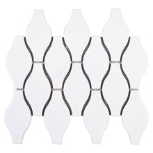 THMAG-01 White Bowling Handmade Ceramic Mosaic Tile Sheet