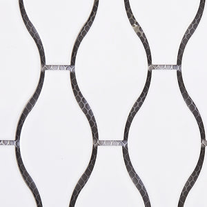 THMAG-01 White Bowling Handmade Ceramic Mosaic Tile Sheet