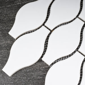 THMAG-01 White Bowling Handmade Ceramic Mosaic Tile Sheet
