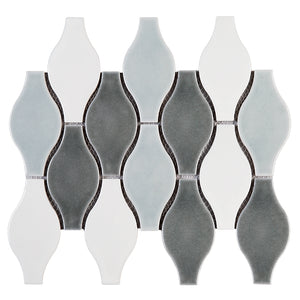 THMAG-02 Gray Bowling Handmade Ceramic Mosaic Tile Sheet