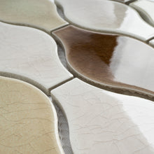 THMAG-03 Brown Bowling Handmade Ceramic Mosaic Tile Sheet