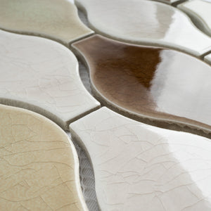 THMAG-03 Brown Bowling Handmade Ceramic Mosaic Tile Sheet