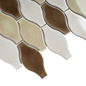 THMAG-03 Brown Bowling Handmade Ceramic Mosaic Tile Sheet