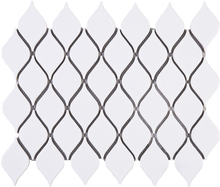 White water drop handmade mosaic tile backsplash for kitchen and bath