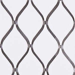 THMAG-04 White Water Drop Handmade Ceramic Mosaic Tile Sheet