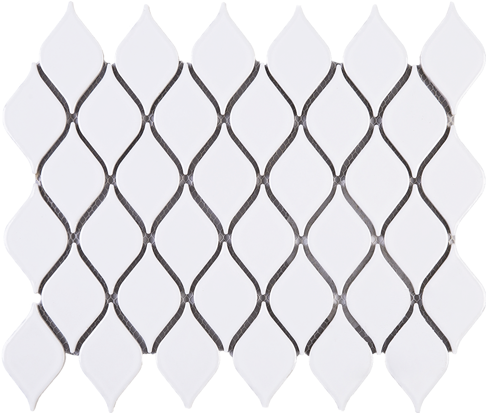 White water drop handmade mosaic tile backsplash for kitchen and bath