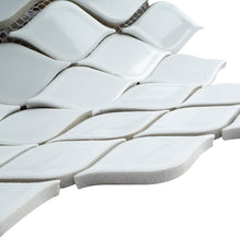THMAG-04 White Water Drop Handmade Ceramic Mosaic Tile Sheet