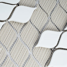 THMAG-04 White Water Drop Handmade Ceramic Mosaic Tile Sheet