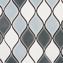 THMAG-05 Grey Water Drop Handmade Ceramic Mosaic Tile Sheet