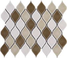 brown water drop porcelain mosaic tile sheet 