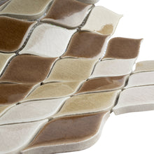 THMAG-06 Brown Water Drop Handmade Ceramic Mosaic Tile Sheet