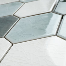 THMAG-08 Grey Diamond Hexagon Handmade Ceramic Mosaic Tile Sheet