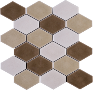 Brown diamond mosaic tile porcelain handmade mosaic tile