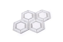 TINTG-01 White and Grey 6" Hexagon Marble Mosaic Tile