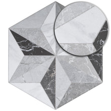 IR-GRH8 Iris Gray 8" x 9" Hexagon Porcelain Patterned Wall & Floor Tile