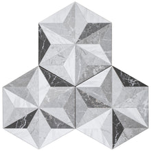 IR-GRH8 Iris Gray 8" x 9" Hexagon Porcelain Patterned Wall & Floor Tile