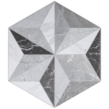 IR-GRH8 Iris Gray 8" x 9" Hexagon Porcelain Patterned Wall & Floor Tile
