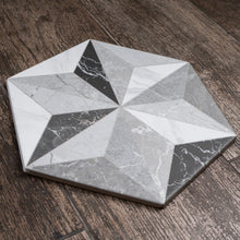IR-GRH8 Iris Gray 8" x 9" Hexagon Porcelain Patterned Wall & Floor Tile
