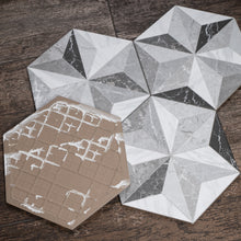 IR-GRH8 Iris Gray 8" x 9" Hexagon Porcelain Patterned Wall & Floor Tile