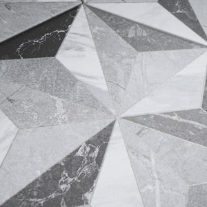 IR-GRH8 Iris Gray 8" x 9" Hexagon Porcelain Patterned Wall & Floor Tile