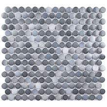 JAPM302 Multi Grey mix color polished tiny round porcelain mosaic tile