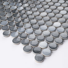 JAPM302 Multi Grey mix color polished tiny round porcelain mosaic tile