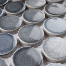 JAPM302 Multi Grey mix color polished tiny round porcelain mosaic tile