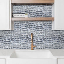 JAPM302 Multi Grey mix color polished tiny round porcelain mosaic tile