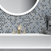 JAPM302 Multi Grey mix color polished tiny round porcelain mosaic tile