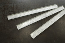TJCG-06 Clear crest glass pencil liner trim wall tile 1"x12", 1/2"x12"