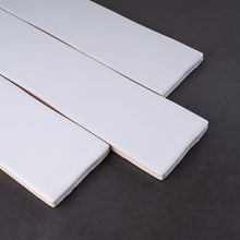 KE-BLSM KEZMA - White handmade ceramic wall tile 3 in. x 12 in. subway tile (Matt Finish)