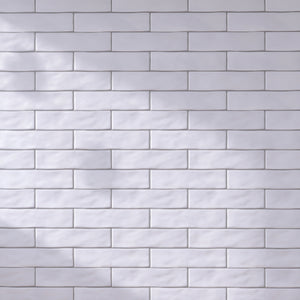 KE-BLSM KEZMA - White handmade ceramic wall tile 3 in. x 12 in. subway tile (Matt Finish)