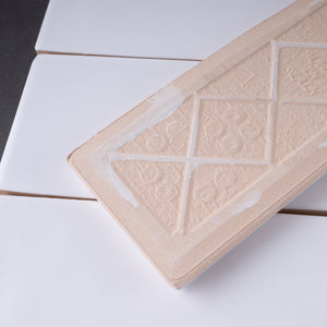 KE-BLS KEZMA - White handmade ceramic wall tile 3 in. x 12 in. subway tile Polished