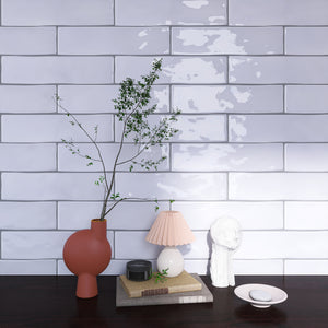 KE-BLS KEZMA - White handmade ceramic wall tile 3 in. x 12 in. subway tile Polished